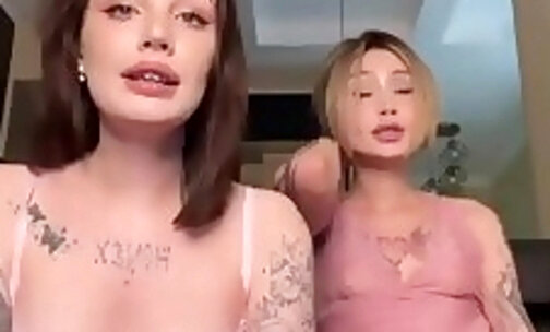 Adorable Petite Russian Twins Trans Hotties With Tattoos Have Fun On Cam Shemale Porn